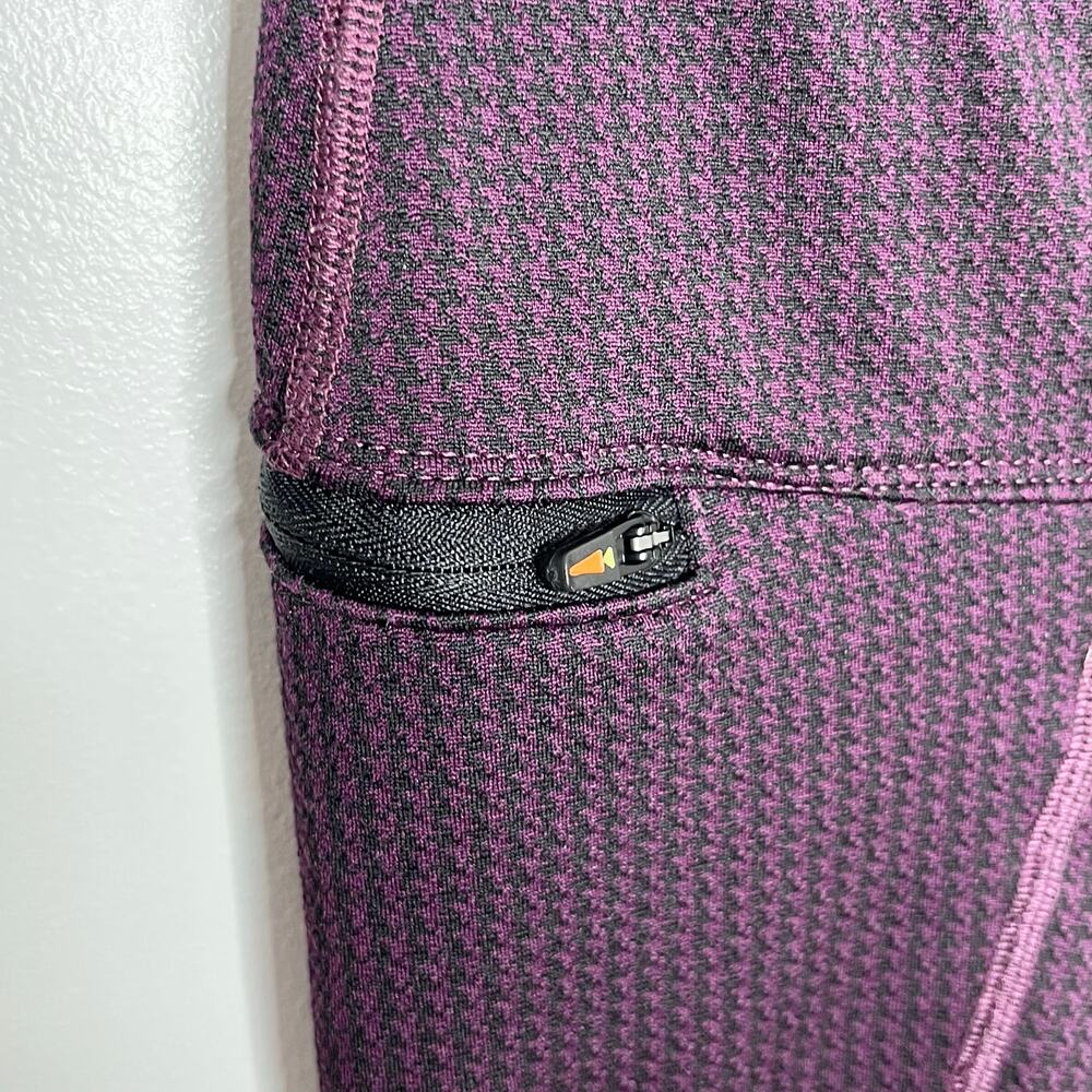 Kerrits Womens Pull On Riding Tight Pants XS Purple Black Houndstooth Equestrian - Picture 5 of 10